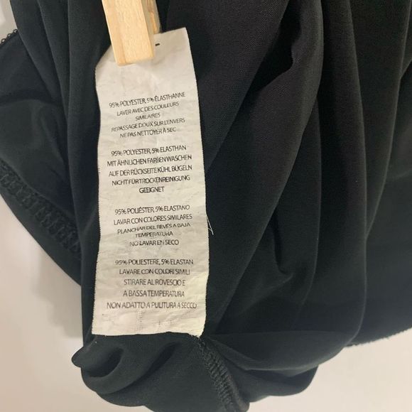 Pretty Little Thing Sz 6 Black Polyester Stretch Punk Clasp Close Body-Con Dress - Picture 14 of 14